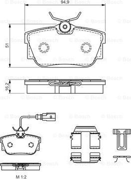 BOSCH 0 986 494 529 - Гальмівні колодки, дискові гальма avtolavka.club