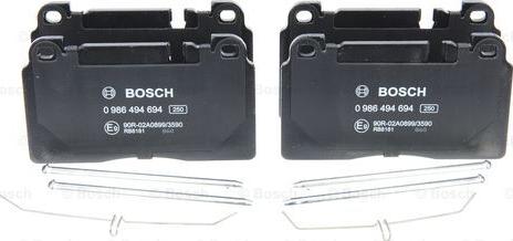 BOSCH 0 986 494 694 - Гальмівні колодки, дискові гальма avtolavka.club