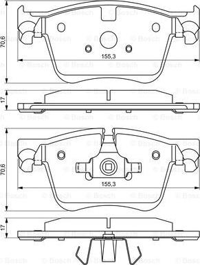 BOSCH 0 986 494 696 - Гальмівні колодки, дискові гальма avtolavka.club