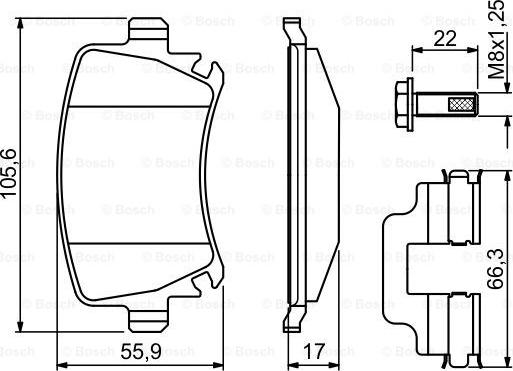 BOSCH 0 986 494 649 - Гальмівні колодки, дискові гальма avtolavka.club