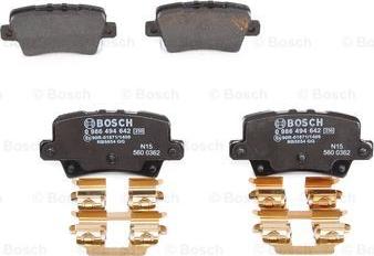 BOSCH 0 986 494 642 - Гальмівні колодки, дискові гальма avtolavka.club