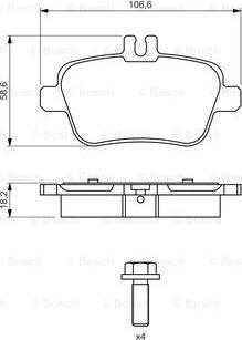 BOSCH 0 986 494 664 - Гальмівні колодки, дискові гальма avtolavka.club