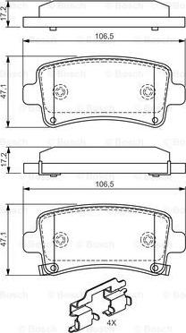 BOSCH 0 986 494 668 - Гальмівні колодки, дискові гальма avtolavka.club