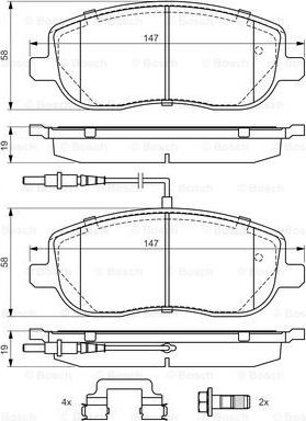 BOSCH 0 986 494 615 - Гальмівні колодки, дискові гальма avtolavka.club