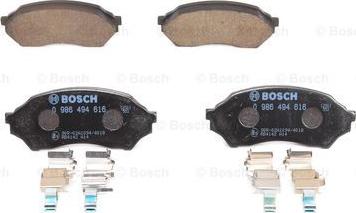 BOSCH 0 986 494 616 - Гальмівні колодки, дискові гальма avtolavka.club