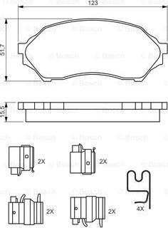 BOSCH 0 986 494 616 - Гальмівні колодки, дискові гальма avtolavka.club