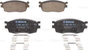 BOSCH 0 986 494 617 - Гальмівні колодки, дискові гальма avtolavka.club