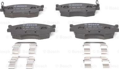 BOSCH 0 986 494 617 - Гальмівні колодки, дискові гальма avtolavka.club