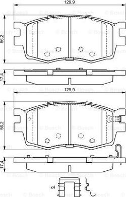 BOSCH 0 986 494 617 - Гальмівні колодки, дискові гальма avtolavka.club