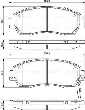 BOSCH 0 986 494 685 - Гальмівні колодки, дискові гальма avtolavka.club