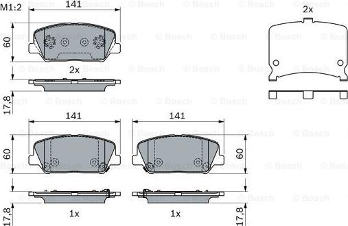 BOSCH 0 986 494 671 - Гальмівні колодки, дискові гальма avtolavka.club