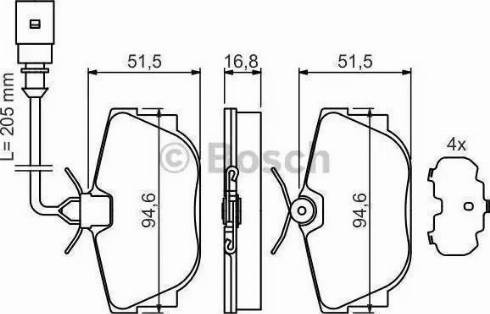 BOSCH 986424542 - Гальмівні колодки, дискові гальма avtolavka.club