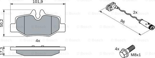 BOSCH 0 986 494 082 - Гальмівні колодки, дискові гальма avtolavka.club