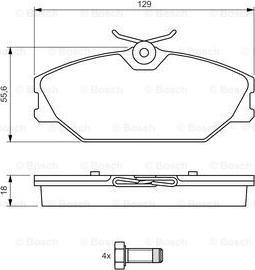 BOSCH 0 986 494 024 - Гальмівні колодки, дискові гальма avtolavka.club