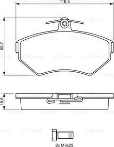 BOSCH 0 986 494 021 - Гальмівні колодки, дискові гальма avtolavka.club