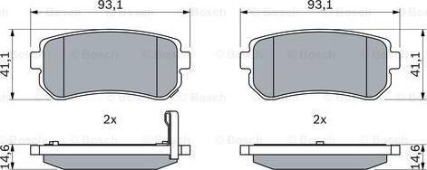 BOSCH 0 986 494 140 - Гальмівні колодки, дискові гальма avtolavka.club