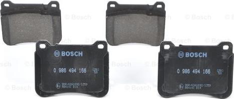 BOSCH 0 986 494 166 - Гальмівні колодки, дискові гальма avtolavka.club