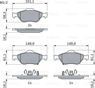 BOSCH 0 986 494 101 - Гальмівні колодки, дискові гальма avtolavka.club