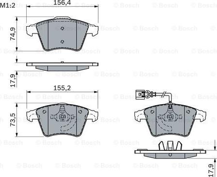 BOSCH 0 986 494 107 - Гальмівні колодки, дискові гальма avtolavka.club