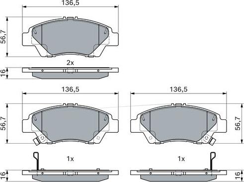 BOSCH 0 986 494 896 - Гальмівні колодки, дискові гальма avtolavka.club