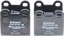 BOSCH 0 986 494 847 - Гальмівні колодки, дискові гальма avtolavka.club