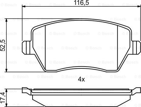 BOSCH 0 986 494 856 - Гальмівні колодки, дискові гальма avtolavka.club