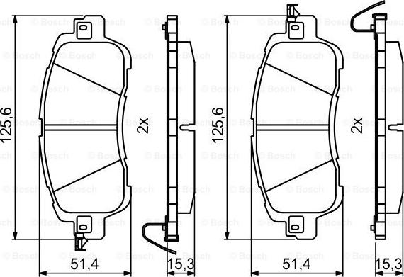 BOSCH 0 986 494 832 - Гальмівні колодки, дискові гальма avtolavka.club