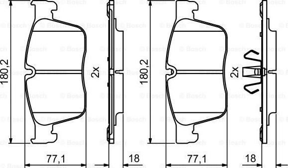 BOSCH 0 986 494 829 - Гальмівні колодки, дискові гальма avtolavka.club