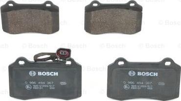 BOSCH 0 986 494 367 - Гальмівні колодки, дискові гальма avtolavka.club