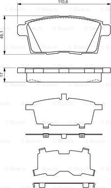 BOSCH 0 986 494 376 - Гальмівні колодки, дискові гальма avtolavka.club