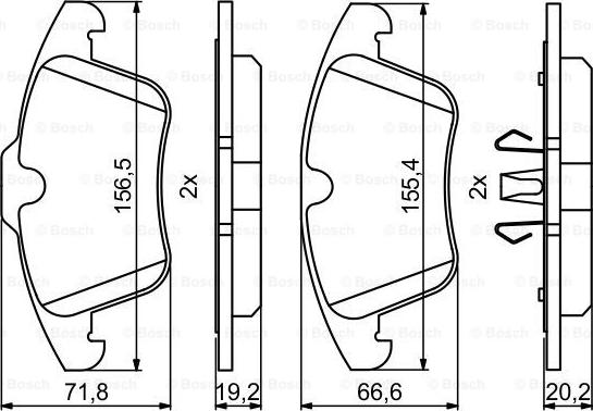 BOSCH 0 986 494 246 - Гальмівні колодки, дискові гальма avtolavka.club