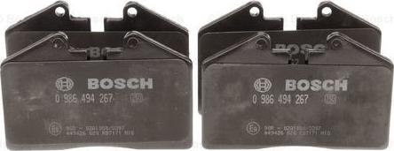 BOSCH 0 986 494 267 - Гальмівні колодки, дискові гальма avtolavka.club