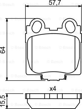 BOSCH 0 986 494 231 - Гальмівні колодки, дискові гальма avtolavka.club