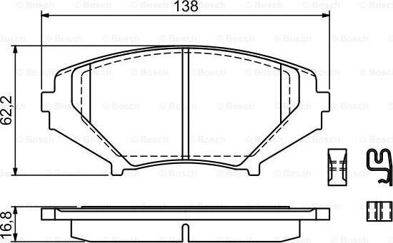 BOSCH 0 986 494 220 - Гальмівні колодки, дискові гальма avtolavka.club