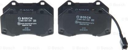 BOSCH 0 986 494 228 - Гальмівні колодки, дискові гальма avtolavka.club