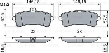 BOSCH 0 986 494 764 - Гальмівні колодки, дискові гальма avtolavka.club