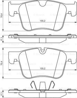 BOSCH 0 986 494 703 - Гальмівні колодки, дискові гальма avtolavka.club