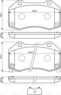 BOSCH 0 986 494 718 - Гальмівні колодки, дискові гальма avtolavka.club