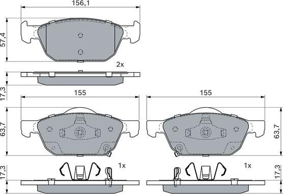 BOSCH 0 986 494 785 - Гальмівні колодки, дискові гальма avtolavka.club