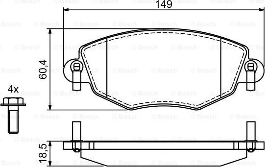 BOSCH 0 986 494 724 - Гальмівні колодки, дискові гальма avtolavka.club