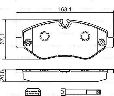 BOSCH 0 986 494 728 - Гальмівні колодки, дискові гальма avtolavka.club