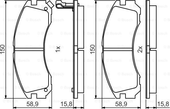 BOSCH 0 986 495 491 - Гальмівні колодки, дискові гальма avtolavka.club