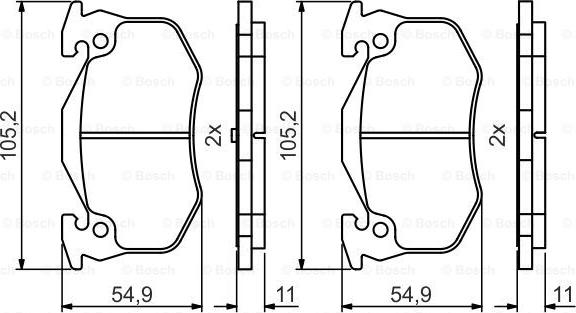 BOSCH 0 986 495 492 - Гальмівні колодки, дискові гальма avtolavka.club