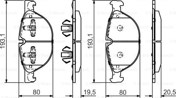 BOSCH 0 986 495 447 - Гальмівні колодки, дискові гальма avtolavka.club