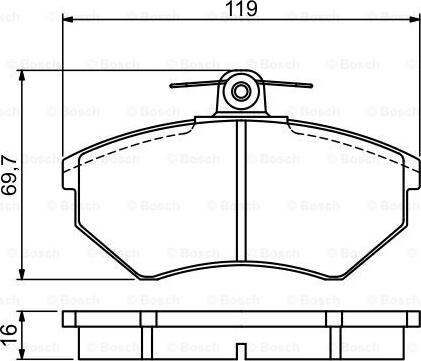 BOSCH 0986495457 - Гальмівні колодки, дискові гальма avtolavka.club