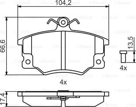 BOSCH 0 986 495 465 - Гальмівні колодки, дискові гальма avtolavka.club