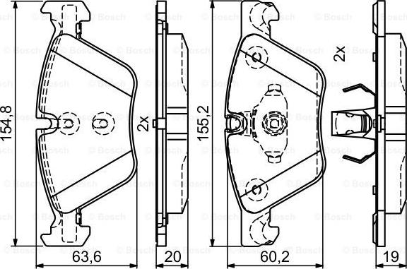 BOSCH 0 986 495 408 - Гальмівні колодки, дискові гальма avtolavka.club