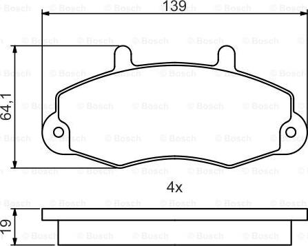 BOSCH 0 986 495 484 - Гальмівні колодки, дискові гальма avtolavka.club