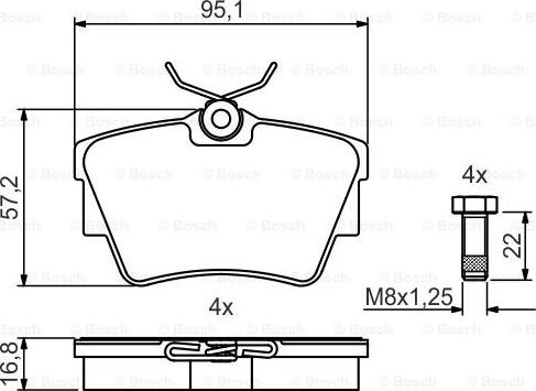 BOSCH 0 986 495 487 - Гальмівні колодки, дискові гальма avtolavka.club