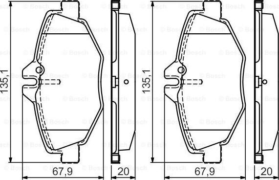 BOSCH 0986495433 - Гальмівні колодки, дискові гальма avtolavka.club